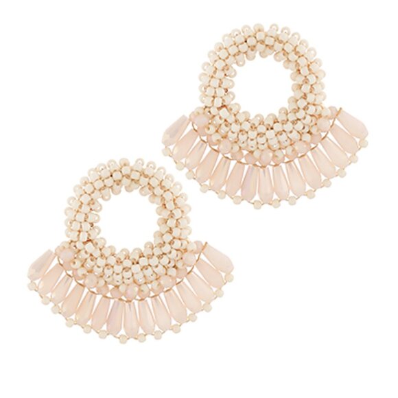 Seedbead Glass Tassel Earrings - Picture 1 of 4